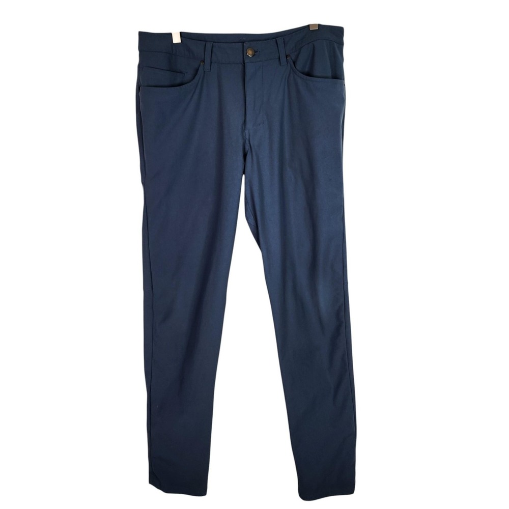 LULULEMON ABC Slim-Fit 5-Pocket Pants Mens 33 Blue Stretch Warpstreme Casual